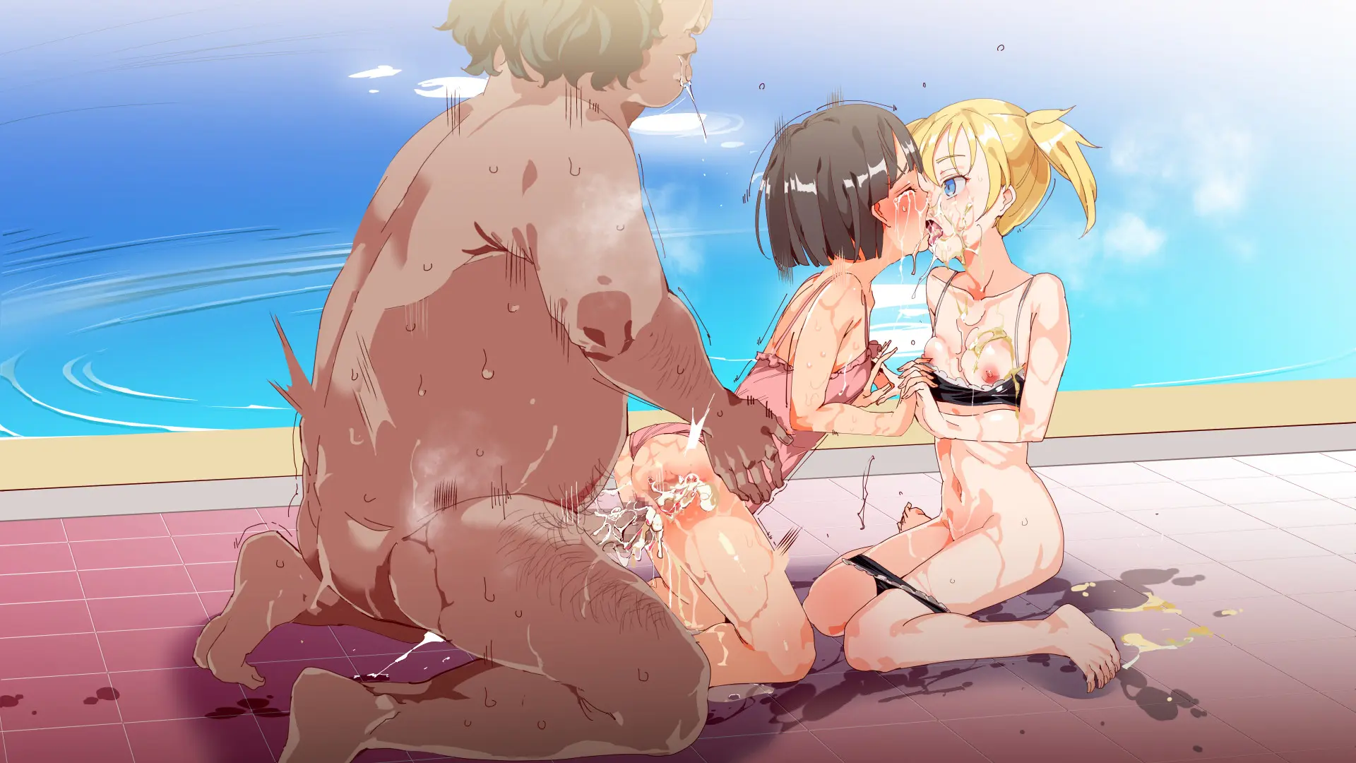 Mukanshin Pool ~Au Onna Zenin, Sekuhara Shihoudai No Aruku Nama Onaho | 무관심 수영장 ~만나는 여자 전원 성희롱 무제한의 걸어다니는 생오나홀 ~